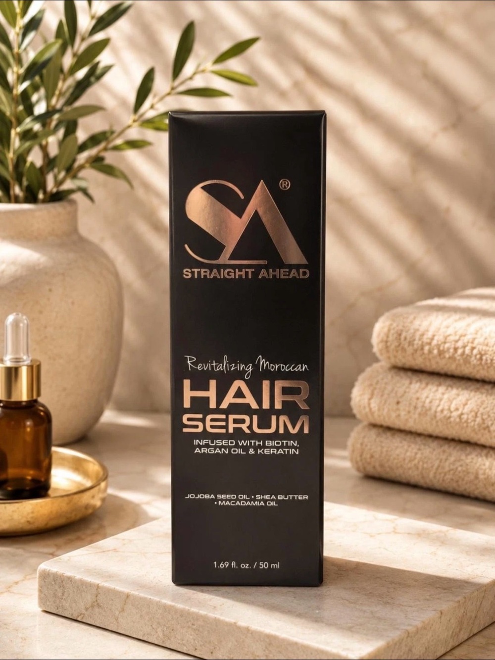 (2) SA Revitalizing Moroccan Hair Serum Infused w/Argan Oil, Keratin/Biotin(NIB)